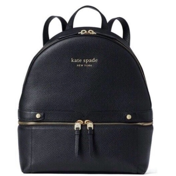 Kate Spade Black Backpack with Gold Accents main image 7